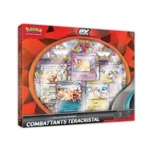 Coffret Pokémon Collection Premium Combattants Téracristal – 9 Boosters + 5 Cartes EX [FR]