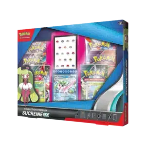 Coffret Pokémon Premium Sucreine-ex – 6 Boosters + 3 Cartes Promo + Accessoires [FR]