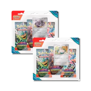 Tripack Pokémon Mascarade Crépusculaire EV08 –  Ronflex ou Vrombotor [FR]