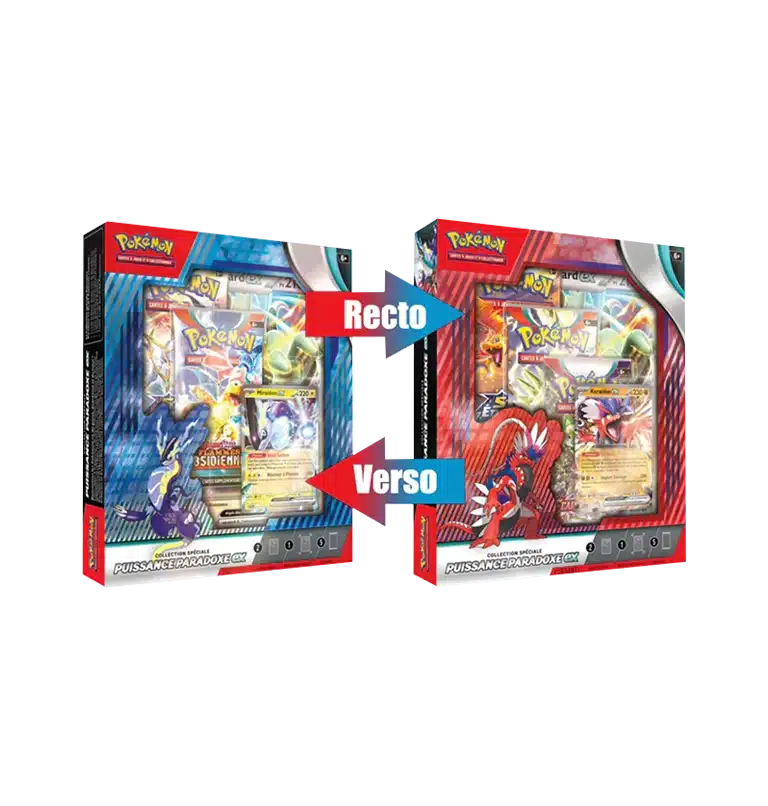 Coffret Pokémon Puissance Paradoxe ex – Koraidon-ex & Miraidon-ex – FR